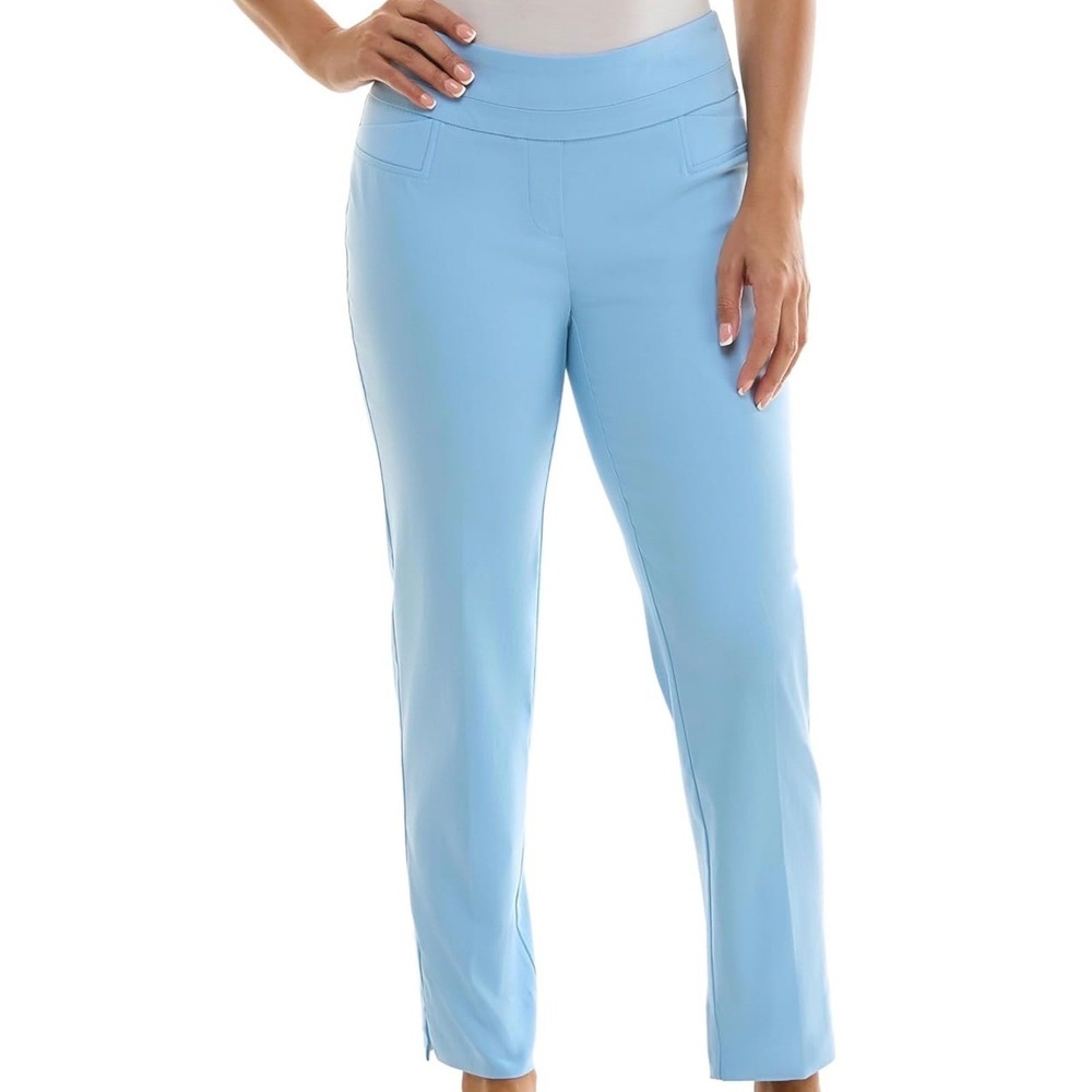Zac & Rachel Women's Size 14 Mid Rise Wide Crop Pants Airy Blue NWT $60